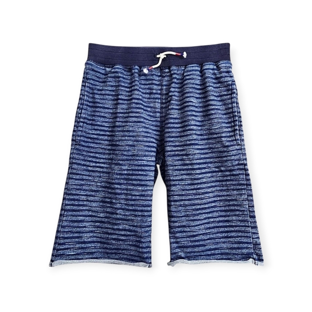 Peek Boys Indigo Stripe Knit Shorts Size 8